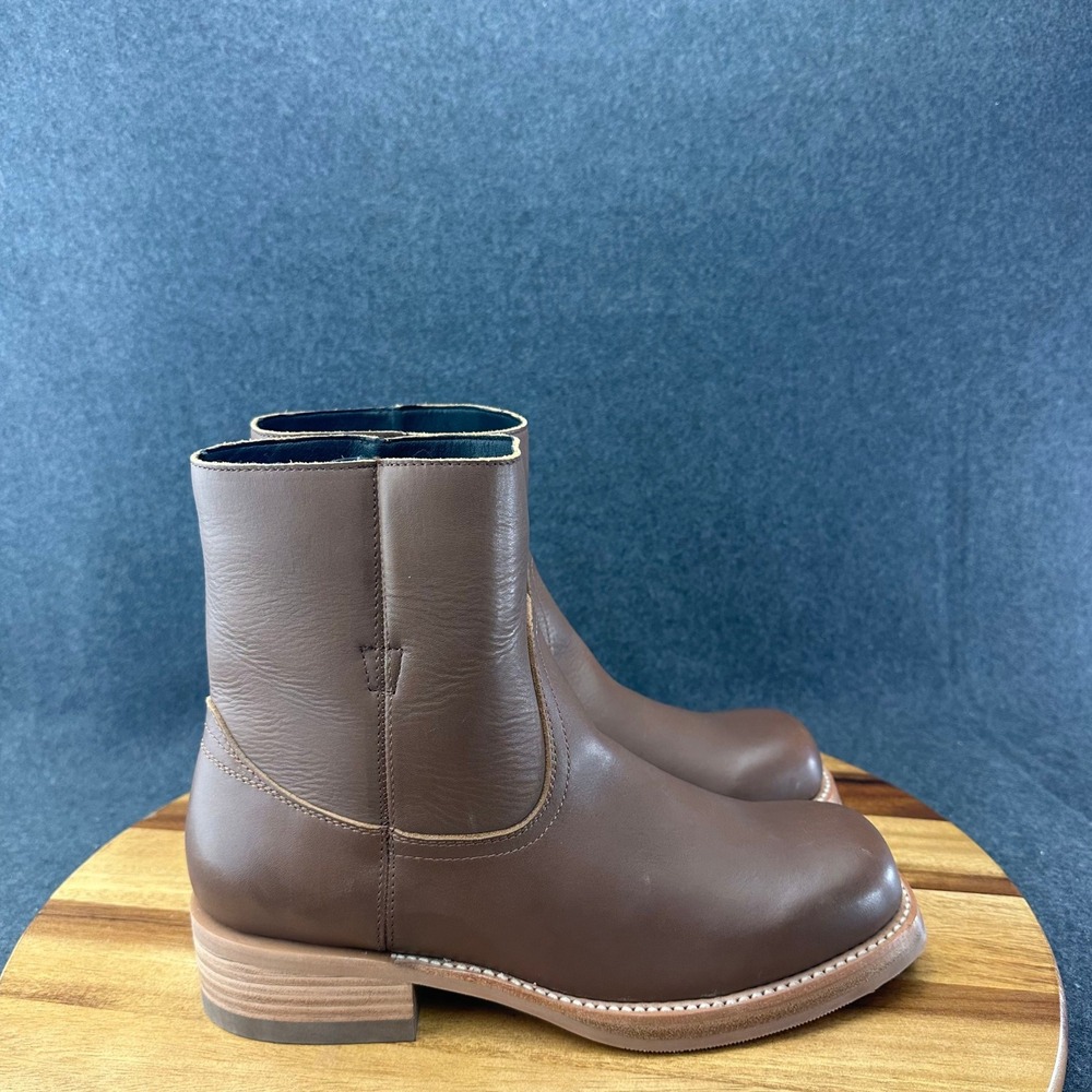 Dingo Mens Banner Tan Leather 7in Ankle Boots Sz 9D Tried on Worn Once
